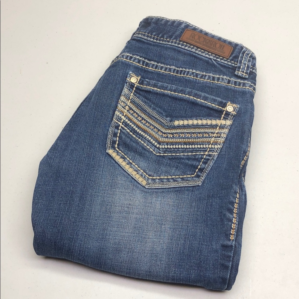 LIKE NEW ROCK & ROLL COWGIRL ORIGINAL LOW RISE BOOTCUT JEANS 29x34 ⭐️